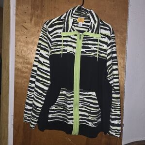 Zebra Print Jacket with Neon Accents